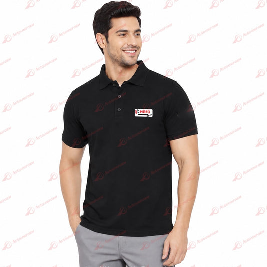 Hero Black Polo T-Shirt for Automotive Showroom Staff and Technicians