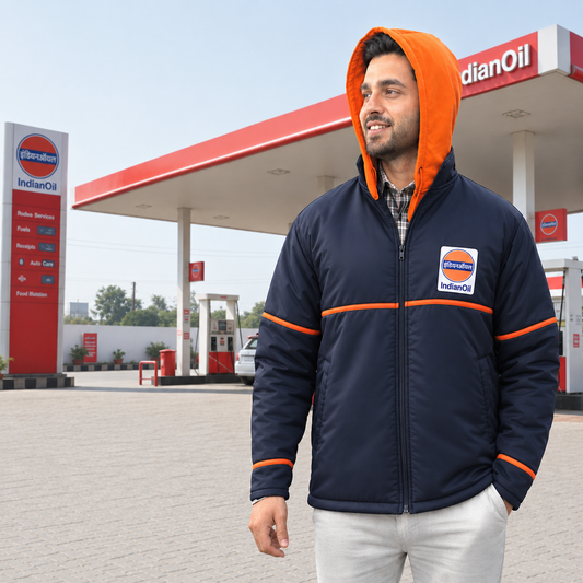 Buy Indian Oil Petrol Pump winter Jacket online at www.autouniform.com