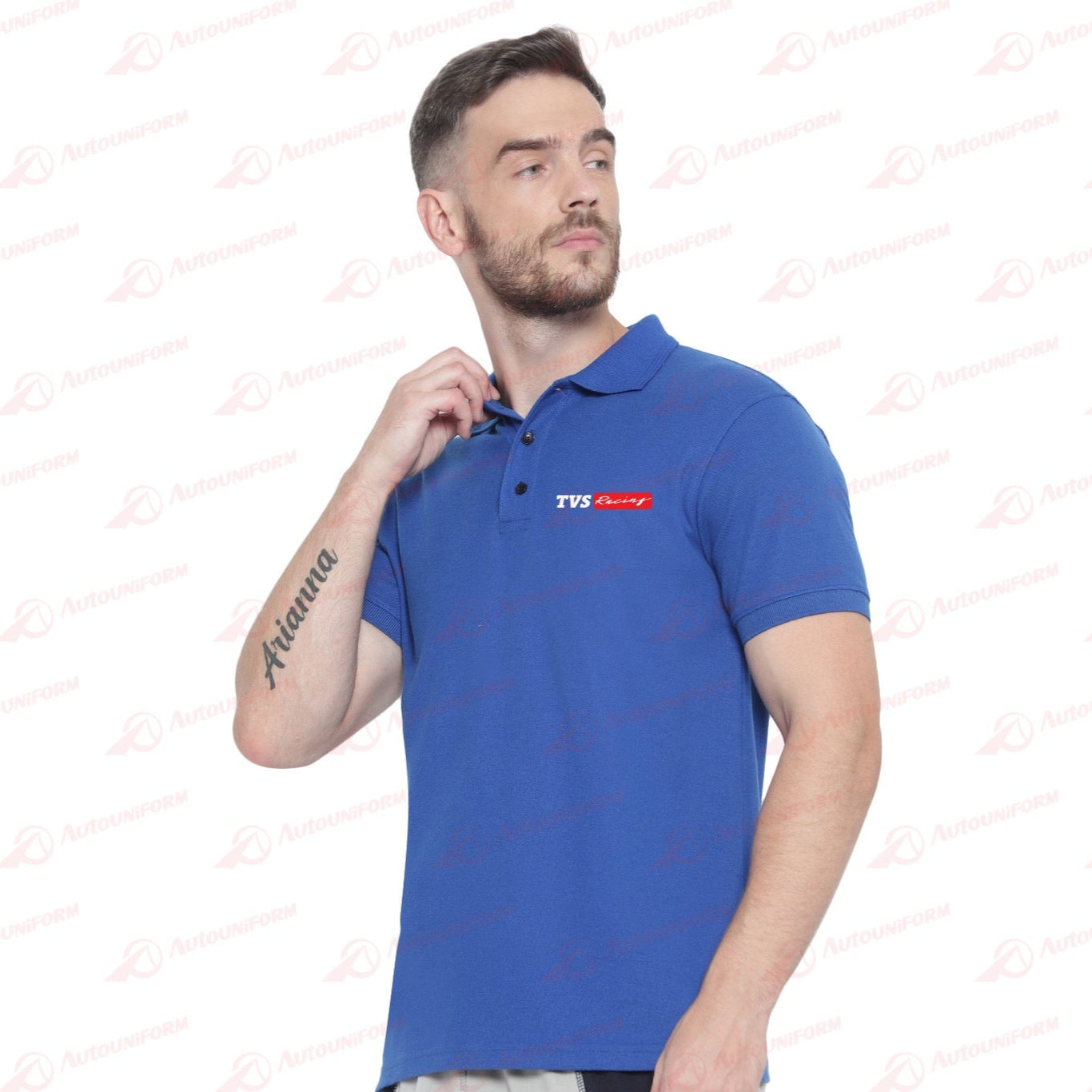Buy TVS Staff Royal Blue Tshirt at www.autouniform.com