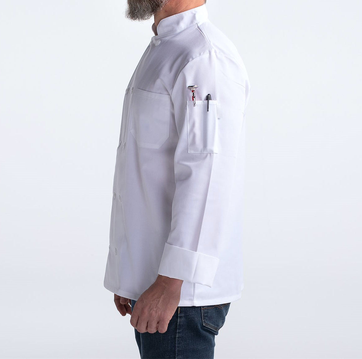 AutoUniform White Chef Coat (Full Sleeves)